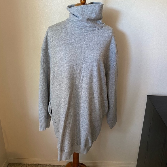 AG Women’s Dahlia Sweatshirt Dress Grey Size Small Athleisure Loungewear - Picture 2 of 10